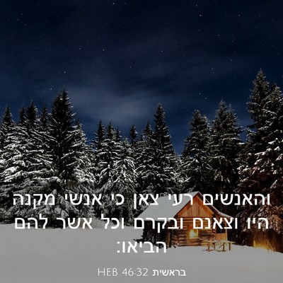 Picture 03 - בראשית 46:32 HEB - והאנשים רעי צאן כי אנשי - Bible Verse Picture