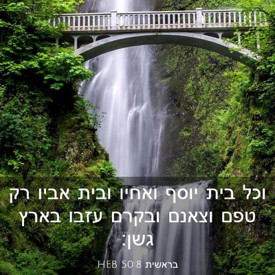 Picture 03 - בראשית 50:8 HEB - וכל בית יוסף ואחיו ובית - Bible Verse Picture