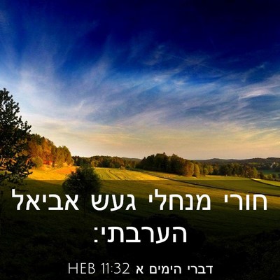 Picture 03 - דברי הימים א 11:32 HEB - חורי מנחלי געש אביאל - Bible Verse Picture