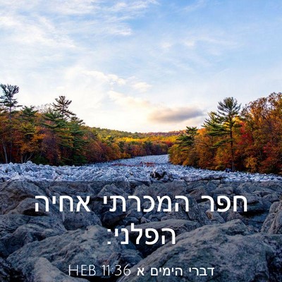 Picture 03 - דברי הימים א 11:36 HEB - חפר המכרתי אחיה - Bible Verse Picture