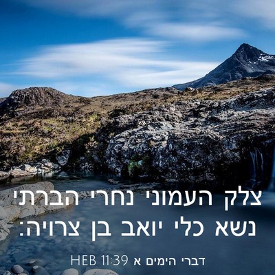 Picture 03 - דברי הימים א 11:39 HEB - צלק העמוני נחרי הברתי נשא - Bible Verse Picture