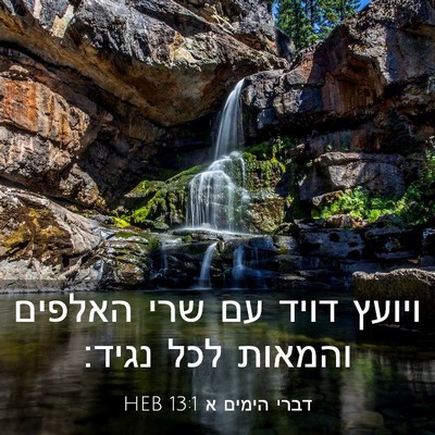 Picture 03 - דברי הימים א 13:1 HEB - ויועץ דויד עם שרי האלפים - Bible Verse Picture