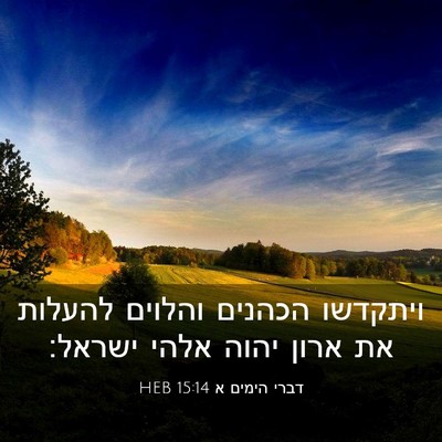 Picture 03 - דברי הימים א 15:14 HEB - ויתקדשו הכהנים והלוים - Bible Verse Picture