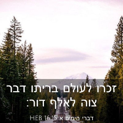 Picture 03 - דברי הימים א 16:15 HEB - זכרו לעולם בריתו דבר צוה - Bible Verse Picture
