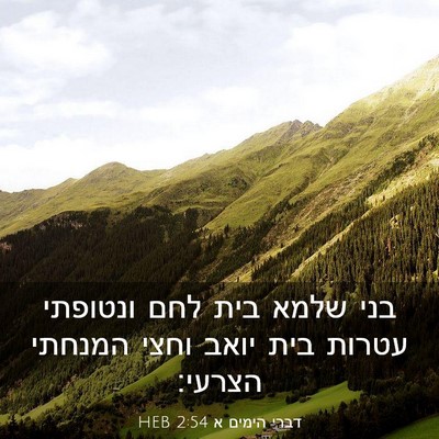 Picture 03 - דברי הימים א 2:54 HEB - בני שלמא בית לחם ונטופתי - Bible Verse Picture