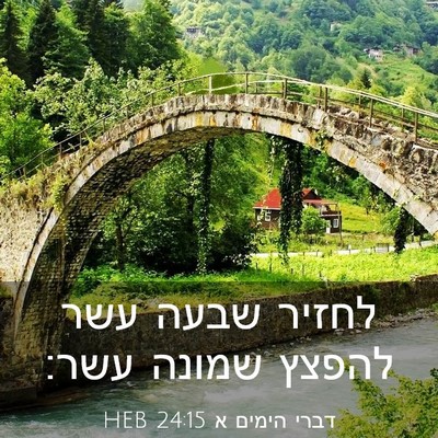 Picture 03 - דברי הימים א 24:15 HEB - לחזיר שבעה עשר להפצץ שמונה - Bible Verse Picture