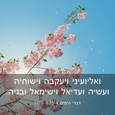 Picture 03 - דברי הימים א 4:36 HEB - ואליועיני ויעקבה וישוחיה - Bible Verse Picture