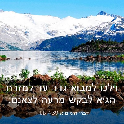 Picture 03 - דברי הימים א 4:39 HEB - וילכו למבוא גדר עד למזרח - Bible Verse Picture