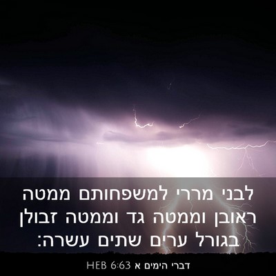 Picture 03 - דברי הימים א 6:63 HEB - לבני מררי למשפחותם ממטה - Bible Verse Picture