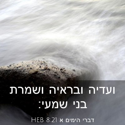 Picture 03 - דברי הימים א 8:21 HEB - ועדיה ובראיה ושמרת בני - Bible Verse Picture