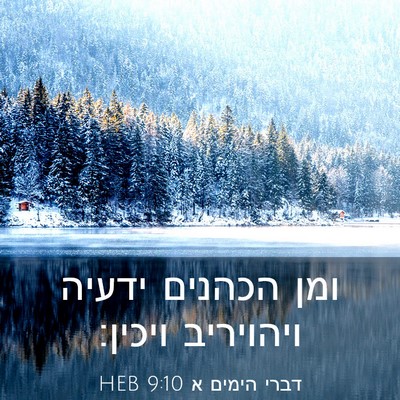 Picture 03 - דברי הימים א 9:10 HEB - ומן הכהנים ידעיה ויהויריב - Bible Verse Picture