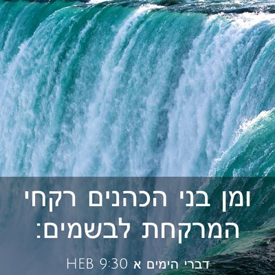 Picture 03 - דברי הימים א 9:30 HEB - ומן בני הכהנים רקחי המרקחת - Bible Verse Picture