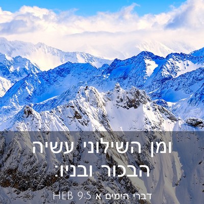Picture 03 - דברי הימים א 9:5 HEB - ומן השילוני עשיה הבכור - Bible Verse Picture