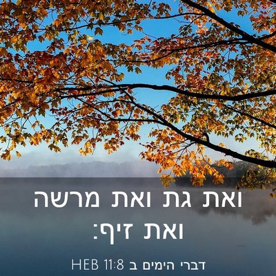 Picture 03 - דברי הימים ב 11:8 HEB - ואת גת ואת מרשה ואת - Bible Verse Picture