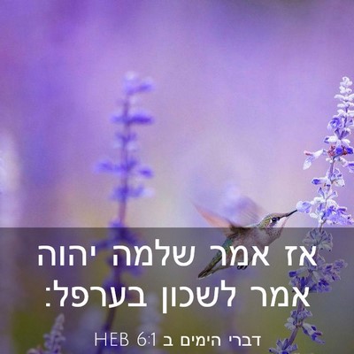 Picture 03 - דברי הימים ב 6:1 HEB - אז אמר שלמה יהוה אמר לשכון - Bible Verse Picture