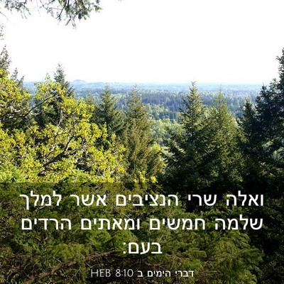 Picture 03 - דברי הימים ב 8:10 HEB - ואלה שרי הנציבים אשר למלך - Bible Verse Picture
