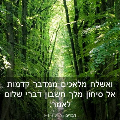 Picture 03 - דברים 2:26 HEB - ואשלח מלאכים ממדבר קדמות - Bible Verse Picture