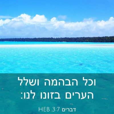 Picture 03 - דברים 3:7 HEB - וכל הבהמה ושלל הערים בזונו - Bible Verse Picture