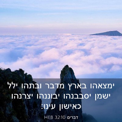Picture 03 - דברים 32:10 HEB - ימצאהו בארץ מדבר ובתהו ילל - Bible Verse Picture