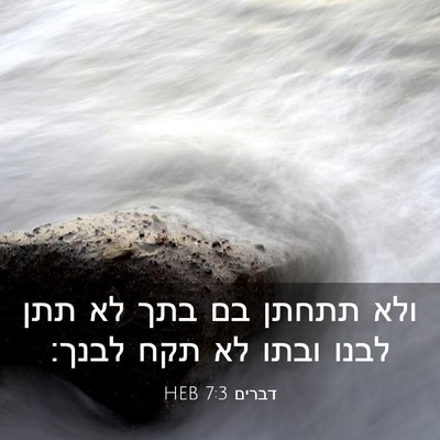 Picture 03 - דברים 7:3 HEB - ולא תתחתן בם בתך לא תתן - Bible Verse Picture