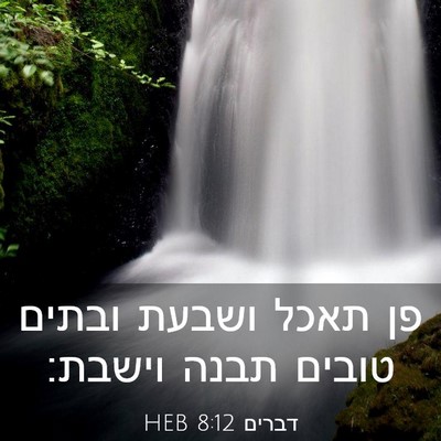 Picture 03 - דברים 8:12 HEB - פן תאכל ושבעת ובתים טובים - Bible Verse Picture