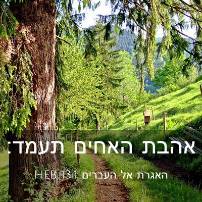 Picture 03 - האגרת אל העברים 13:1 HEB - אהבת האחים - Bible Verse Picture