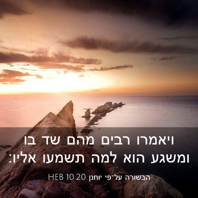 Picture 03 - הבשורה על־פי יוחנן 10:20 HEB - ויאמרו רבים מהם שד בו ומשגע - Bible Verse Picture
