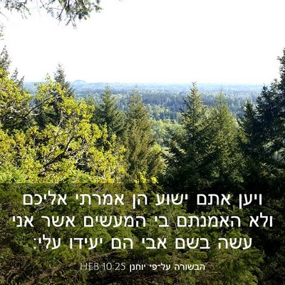 Picture 03 - הבשורה על־פי יוחנן 10:25 HEB - ויען אתם ישוע הן אמרתי - Bible Verse Picture