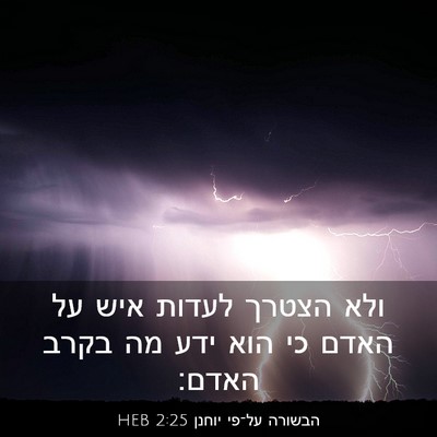 Picture 03 - הבשורה על־פי יוחנן 2:25 HEB - ולא הצטרך לעדות איש על האדם - Bible Verse Picture