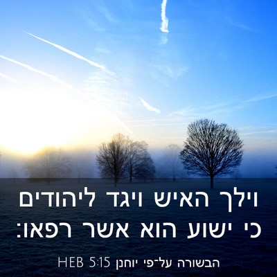 Picture 03 - הבשורה על־פי יוחנן 5:15 HEB - וילך האיש ויגד ליהודים כי - Bible Verse Picture