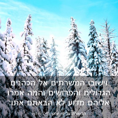 Picture 03 - הבשורה על־פי יוחנן 7:45 HEB - וישובו המשרתים אל הכהנים - Bible Verse Picture