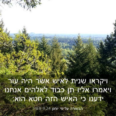 Picture 03 - הבשורה על־פי יוחנן 9:24 HEB - ויקראו שנית לאיש אשר היה - Bible Verse Picture