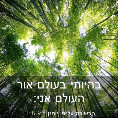 Picture 03 - הבשורה על־פי יוחנן 9:5 HEB - בהיותי בעולם אור העולם - Bible Verse Picture