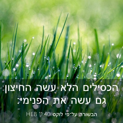 Picture 03 - הבשורה על־פי לוקס 11:40 HEB - הכסילים הלא עשה החיצון גם - Bible Verse Picture