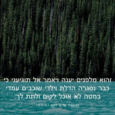 Picture 03 - הבשורה על־פי לוקס 11:7 HEB - והוא מלפנים יענה ויאמר אל - Bible Verse Picture