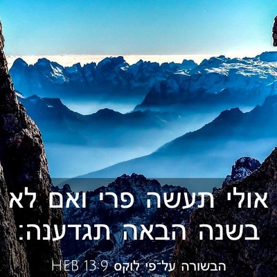 Picture 03 - הבשורה על־פי לוקס 13:9 HEB - אולי תעשה פרי ואם לא בשנה - Bible Verse Picture