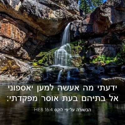 Picture 03 - הבשורה על־פי לוקס 16:4 HEB - ידעתי מה אעשה למען יאספוני - Bible Verse Picture