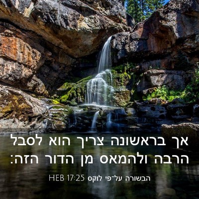 Picture 03 - הבשורה על־פי לוקס 17:25 HEB - אך בראשונה צריך הוא לסבל - Bible Verse Picture