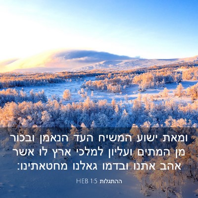 Picture 03 - ההתגלות 1:5 HEB - ומאת ישוע המשיח העד הנאמן - Bible Verse Picture