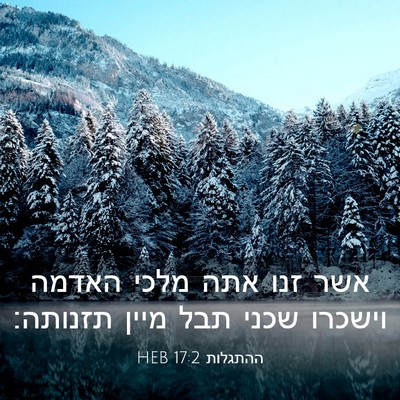 Picture 03 - ההתגלות 17:2 HEB - אשר זנו אתה מלכי האדמה - Bible Verse Picture
