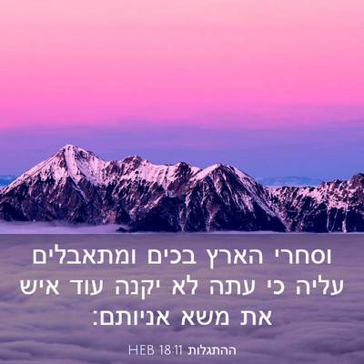 Picture 03 - ההתגלות 18:11 HEB - וסחרי הארץ בכים ומתאבלים - Bible Verse Picture