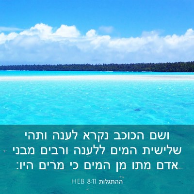 Picture 03 - ההתגלות 8:11 HEB - ושם הכוכב נקרא לענה ותהי - Bible Verse Picture