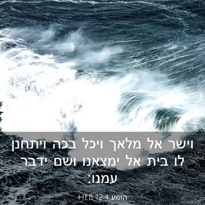 Picture 03 - הושע 12:4 HEB - וישר אל מלאך ויכל בכה - Bible Verse Picture