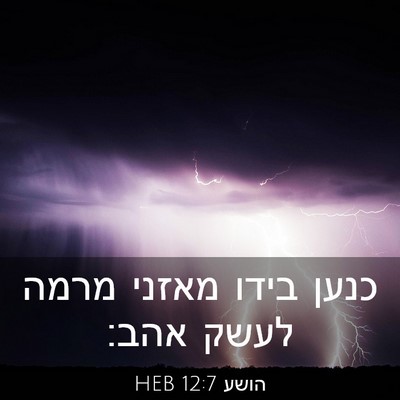 Picture 03 - הושע 12:7 HEB - כנען בידו מאזני מרמה לעשק - Bible Verse Picture
