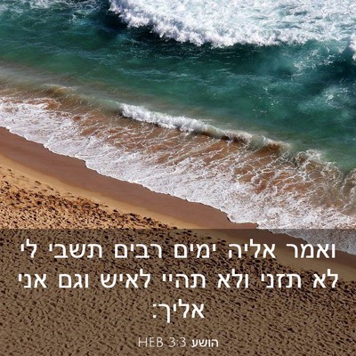 Picture 03 - הושע 3:3 HEB - ואמר אליה ימים רבים תשבי לי - Bible Verse Picture