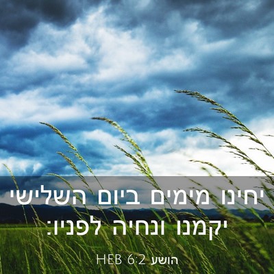 Picture 03 - הושע 6:2 HEB - יחינו מימים ביום השלישי - Bible Verse Picture