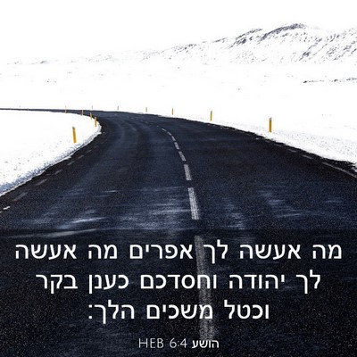 Picture 03 - הושע 6:4 HEB - מה אעשה לך אפרים מה אעשה לך - Bible Verse Picture
