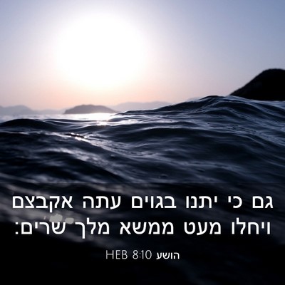Picture 03 - הושע 8:10 HEB - גם כי יתנו בגוים עתה אקבצם - Bible Verse Picture