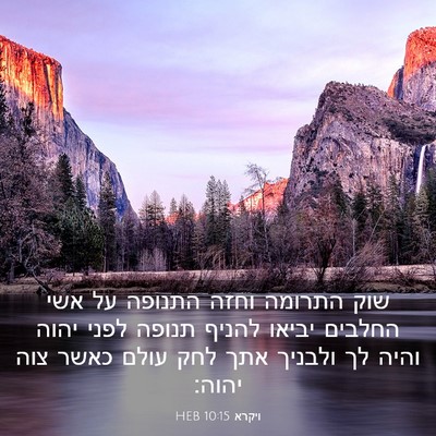 Picture 03 - ויקרא 10:15 HEB - שוק התרומה וחזה התנופה על - Bible Verse Picture