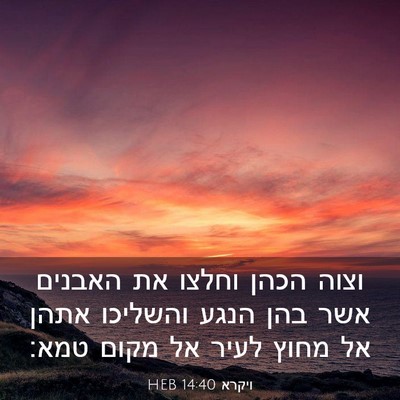 Picture 03 - ויקרא 14:40 HEB - וצוה הכהן וחלצו את האבנים - Bible Verse Picture
